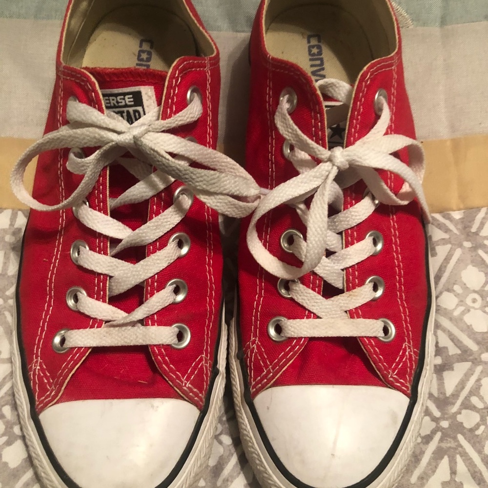 Red Converse Low Tops